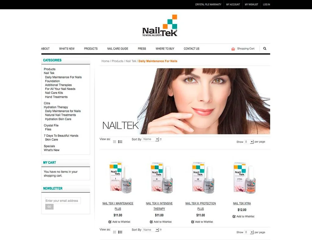 Nail Tek — Web Development portfolio work