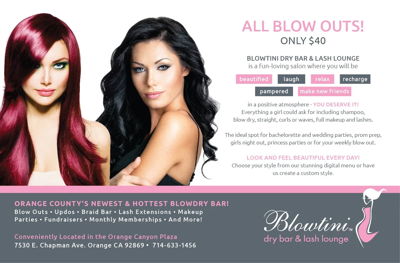 Blowtini Dry Bar — Branding And Marketing portfolio work