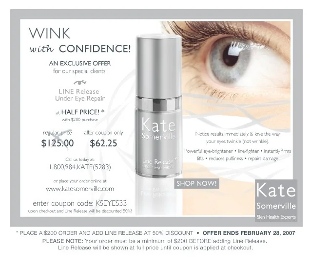 Kate Somerville — Email Marketing portfolio work