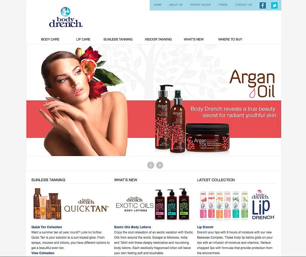 Body Drench — Web Development portfolio work