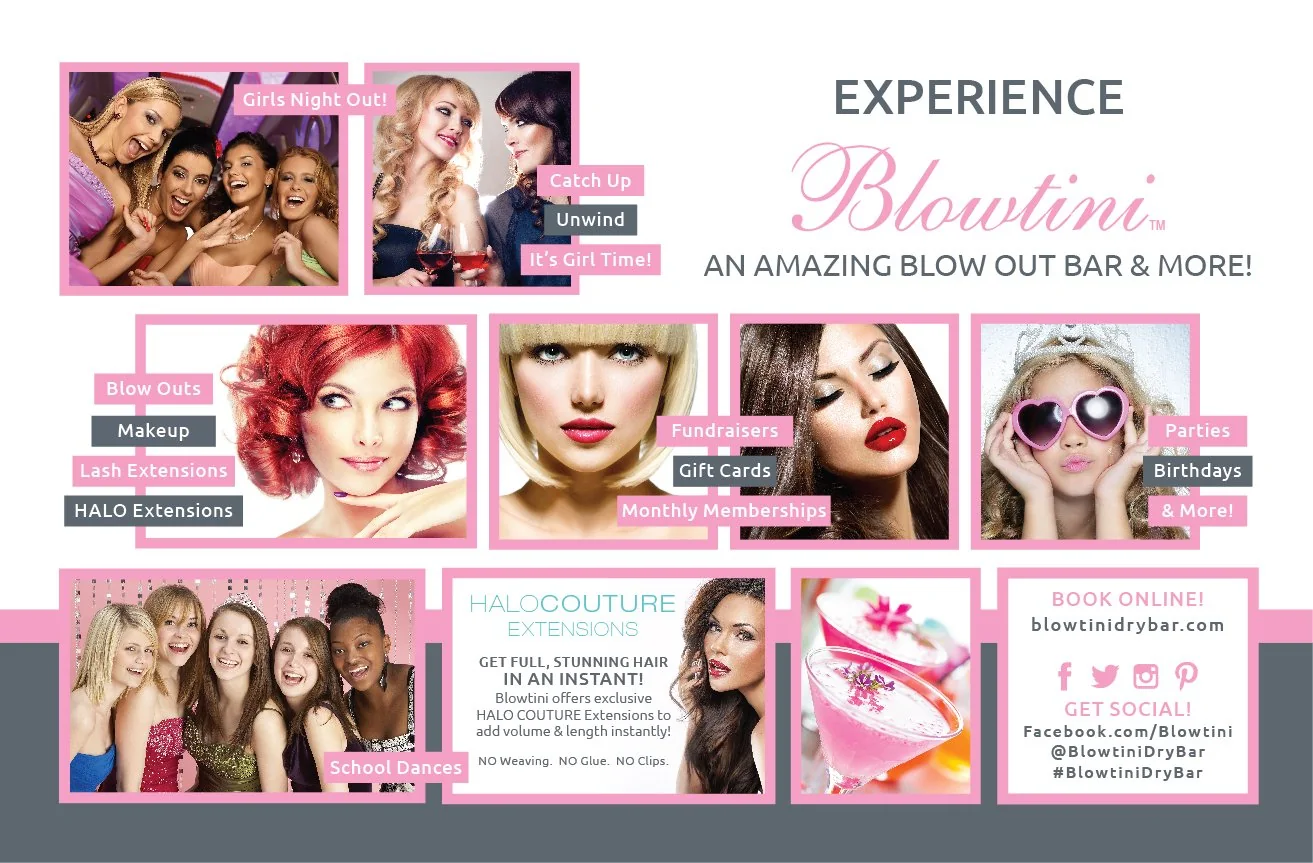 Blowtini Dry Bar — Branding And Marketing portfolio work