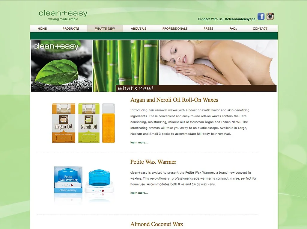 Clean + Easy — Web Development portfolio work