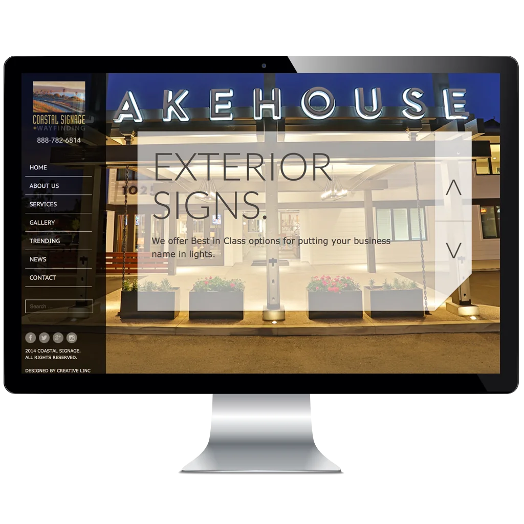 Coastal Signage — Web Development portfolio work