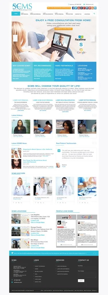 South Coast Med Spa — Web Development portfolio work