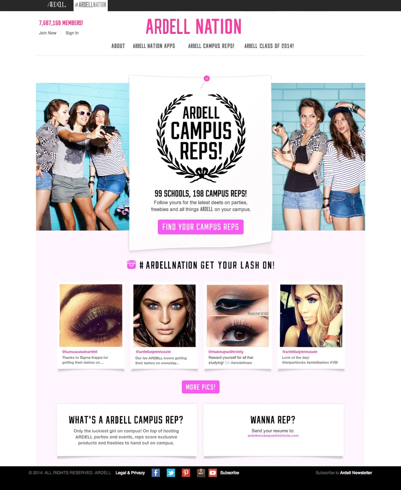 Ardell Lashes — Social Media portfolio work