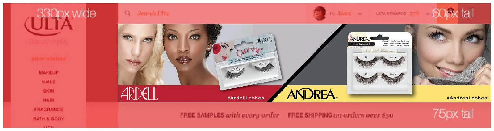 Ulta Cosmetics — Internet Marketing portfolio work